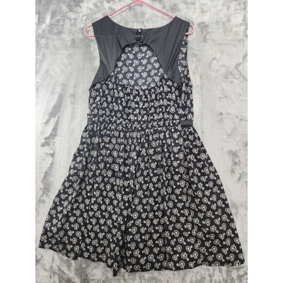 Bar lll Dress Womens XL Black Sleeveless Fit & Flare Chiffon Back Cutout Bicycle - Picture 3 of 11